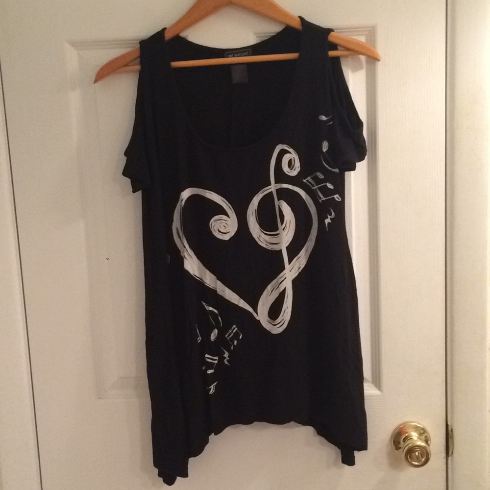 Hot Topic Music Open Shoulder Tunic